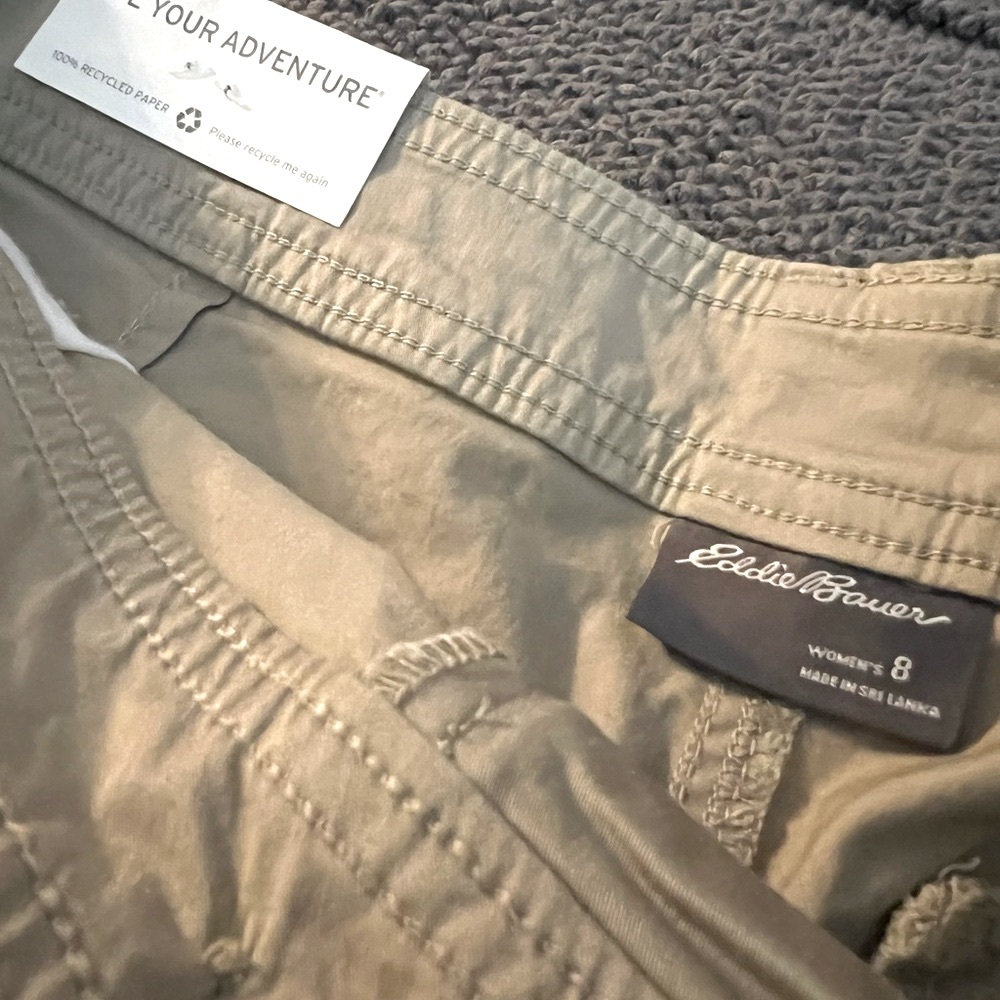 NEW WITH TAGS, Eddie Bauer tan shorts, Size 8, Retail $39.99 - Picture 4 of 4